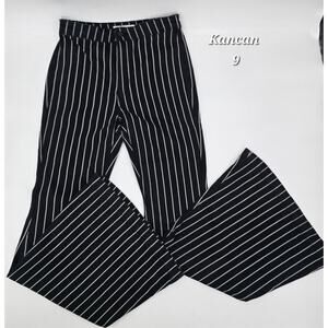 KanCan Lura High Rise Flare Jeans – Black & White Stripe Size 9